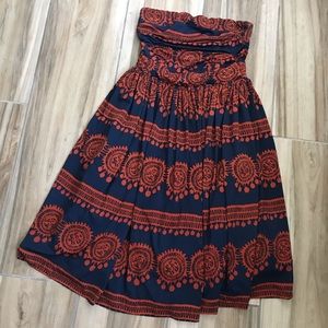 Anthropologie Strapless Dress